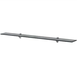 vidaXL Floating Shelf Black Tempered safety glass 39.4 x 7.9 in