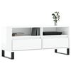 vidaXL TV Cabinet High gloss white Engineered wood, iron Medium