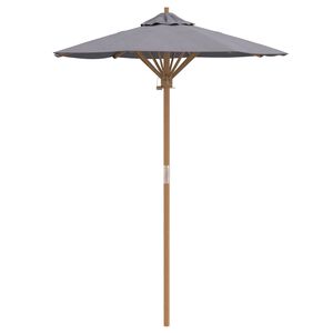 vidaXL Garden Parasol Dark Grey Ø 270 x 260 cm Bamboo