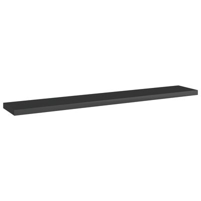 vidaXL Bookshelf Boards 4 pcs High Gloss Black 23.6"x3.9"x0.6" Engineered Wood