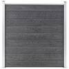 vidaXL WPC Fence Set 1 Square + 1 Slanted 107.5"x73.2" Gray