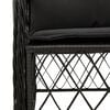 vidaXL Garden Dining Set Black PE Rattan 7 Piece Removable Covers