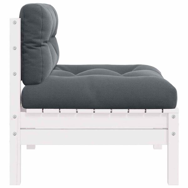 vidaXL 2-seater Garden Sofa Set of 2 White, Anthracite