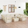 vidaXL Garden Lounge Set Natural Wood Treated spruce wood Modular
