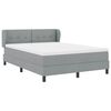 vidaXL Box Spring Bed with Mattress Light gray 55.1" x 74.8" fabric