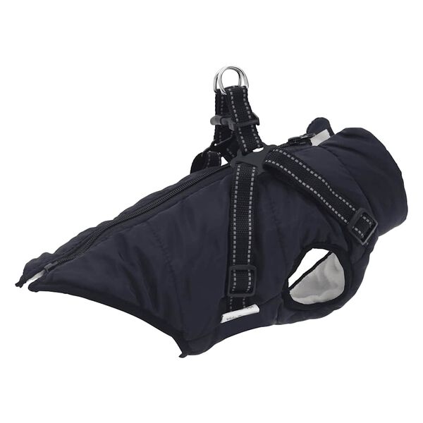 vidaXL Dog Coat Navy Blue Polyester, Fleece Small Waterproof Other