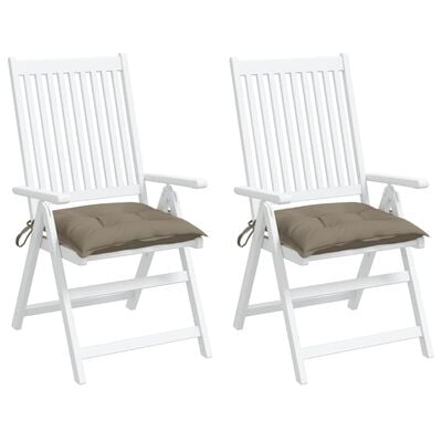 vidaXL Chair Cushions 2 pcs Taupe 19.7"x19.7"x2.8" Oxford Fabric