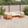 vidaXL Garden Sofa Set Wax brown Solid pine wood 6 Piece