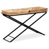 vidaXL Console Table Brown Solid mango wood Large Detachable