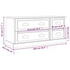vidaXL TV Cabinet Black Engineered wood Compact TV Cabinet Rectangular
