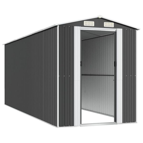 vidaXL Garden Shed Anthracite Galvanized steel 573.5 ft²