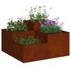 vidaXL Garden Planter Rusty 100 x 100 x 48 cm Weathering Steel