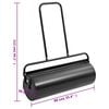 vidaXL Lawn Roller Black Iron, Steel Large Rollable Lawn Roller