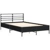 vidaXL Bed Frame Black Engineered wood Small Double Durable Bed Frame