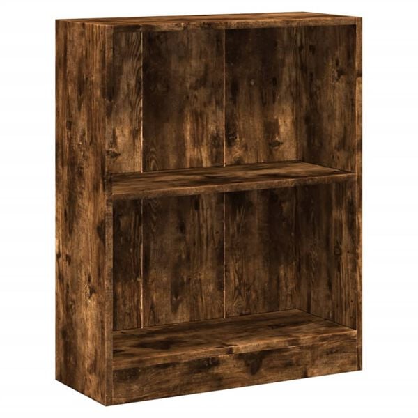 vidaXL Bookshelf Smoked Oak Engineered Wood Compact Bookshelf