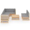 vidaXL Garden Lounge Set Natural wood