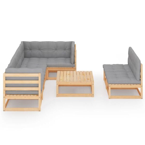 vidaXL Garden Lounge Set Natural wood