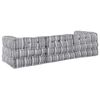 vidaXL Modular Sofa 3 pcs Grey Print Fabric