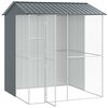 vidaXL Bird Cage Anthracite 84.65 x 82.68 x 97.24 in Galvanised Steel