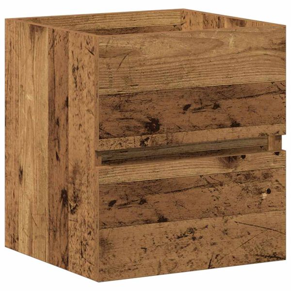 vidaXL Bathroom Sink Cabinet Old Wood 16.14 x 15.16 x 17.72 in