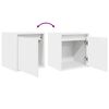 vidaXL Wall-mounted Bedside Cabinet White Engineered wood Standard