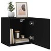 vidaXL TV Wall Cabinet Set of 2 Black Engineered wood Medium