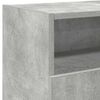 vidaXL TV Cabinet Concrete Grey Engineered Wood and Tempered Glass Medium