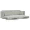 vidaXL Floor Sofa Bed Light Grey 83.86 x 27.56 x 30.31 in Velvet