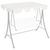 vidaXL Replacement Canopy for Garden Swing White 59.1"/51.2"x41.3"/27.6"