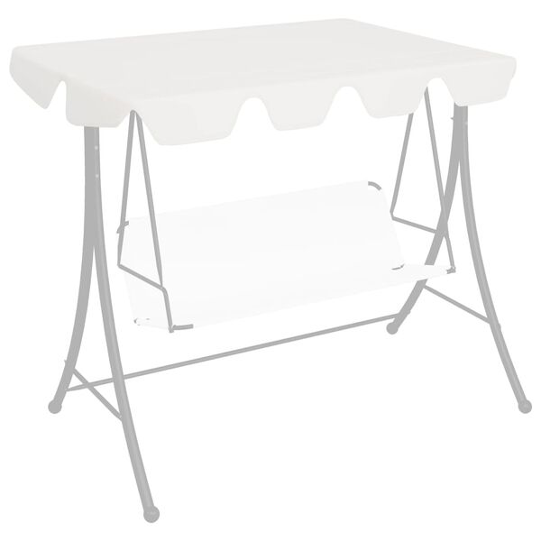 vidaXL Replacement Canopy for Garden Swing White 59.1"/51.2"x41.3"/27.6"