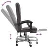 vidaXL Reclining Office Chair Grey
