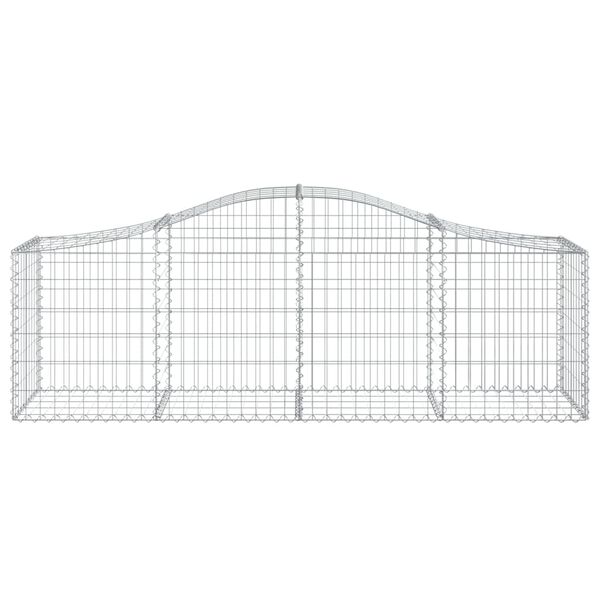 vidaXL Gabion Basket Set of 14 Silver Galvanized iron Large