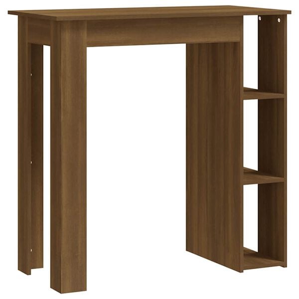 vidaXL Bar Table Brown oak Engineered wood Medium Bar Table