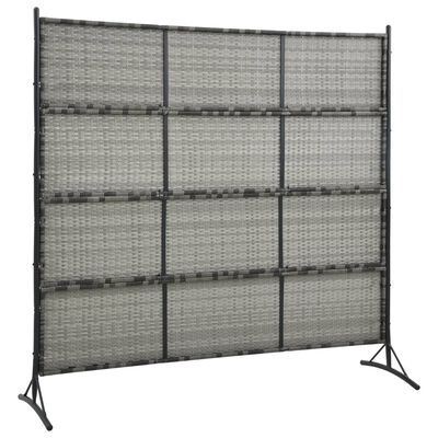 vidaXL Room Divider Poly Rattan Anthracite 68.9"x70.9"