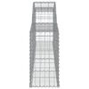 vidaXL Gabion Basket Set of 9 Silver Galvanized iron Large