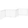 vidaXL Dog Gate Set of 4 White Solid fir wood 126.0 in total length