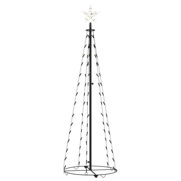vidaXL Christmas Tree Warm white, black PVC, metal Medium Lights