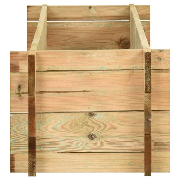 vidaXL Planter Treated Pinewood Large Durable Rectangular Rustic