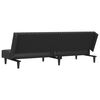 vidaXL Sofa Bed Black Faux leather, wood, plastic, foam 2-Seater
