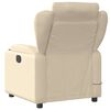 vidaXL Massage Recliner Chair Cream Fabric (100% polyester), metal, plywood