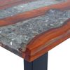 vidaXL Coffee Table Multicolour Solid teak and mango wood with clear resin