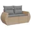 vidaXL Garden Sofa Set Beige, Light Gray