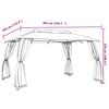 vidaXL Gazebo with Double Roof&Mesh Walls Cream 12.9'x9.6' Steel