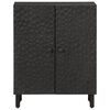 vidaXL Side Cabinet Black Solid Mango Wood, Engineered Wood, Iron