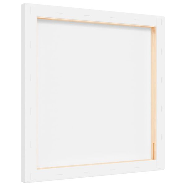 vidaXL Stretched Canvases 12 pcs White Fabric and Solid Wood Pine