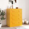 vidaXL Sideboard Mustard Yellow Cold-rolled Steel 26.4x15.4x32.7 in