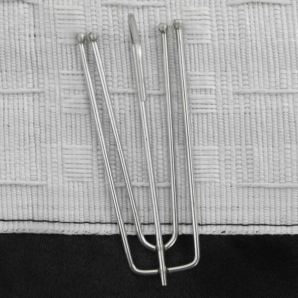 vidaXL Linen-Look Blackout Curtains with Hooks Black 114.2x96.5"