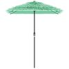 vidaXL Garden Parasol Green Polyester, powder-coated steel