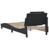 vidaXL Bed Frame with LED without Mattress "Zadar" Black 39.4"x74.8"
