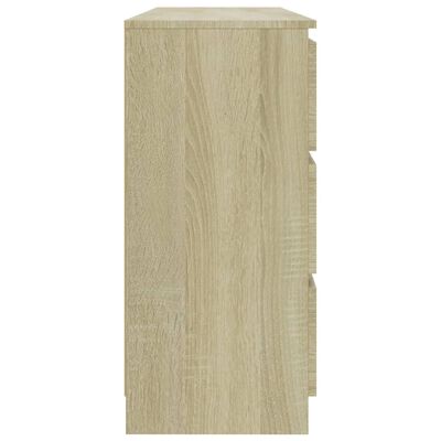 vidaXL Sideboard Sonoma Oak 55.1"x13.8"x29.9" Engineered Wood